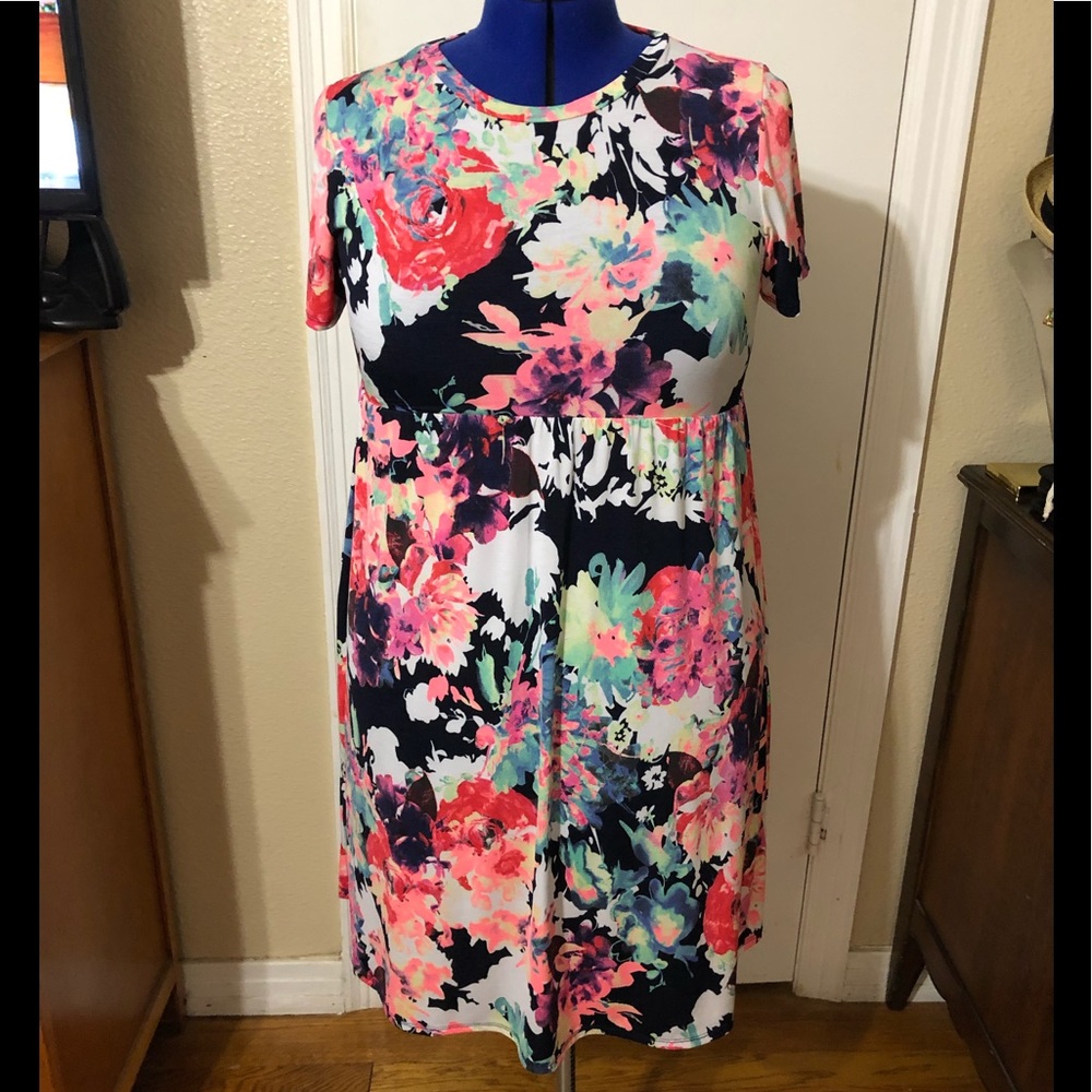 Floral Empire Waste Dress